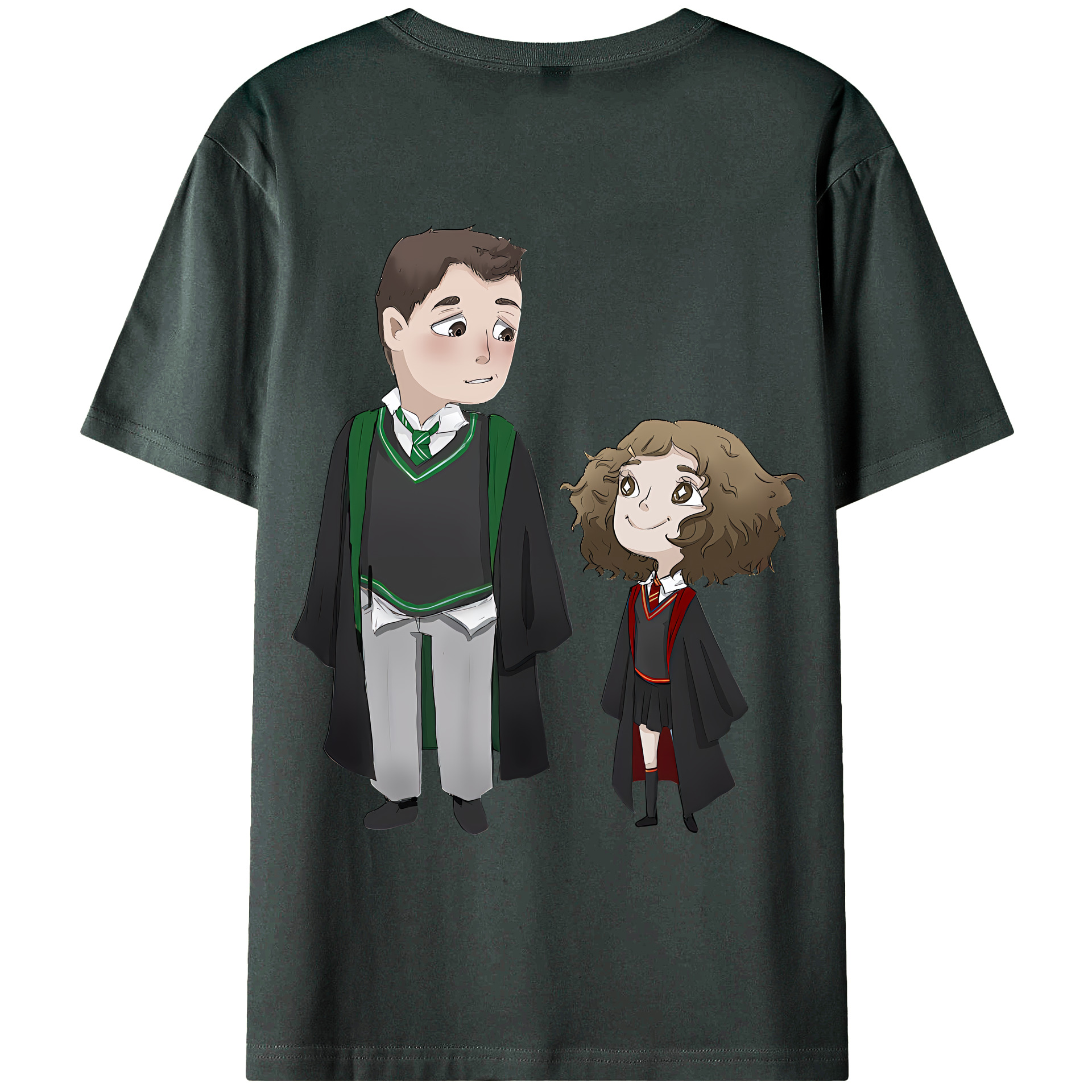 （画像用） Harry Potter ハリー・ポッターシリーズ 綿100％ メンズ半袖Tシャツ（バックプリント） 通気性
